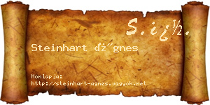 Steinhart Ágnes névjegykártya